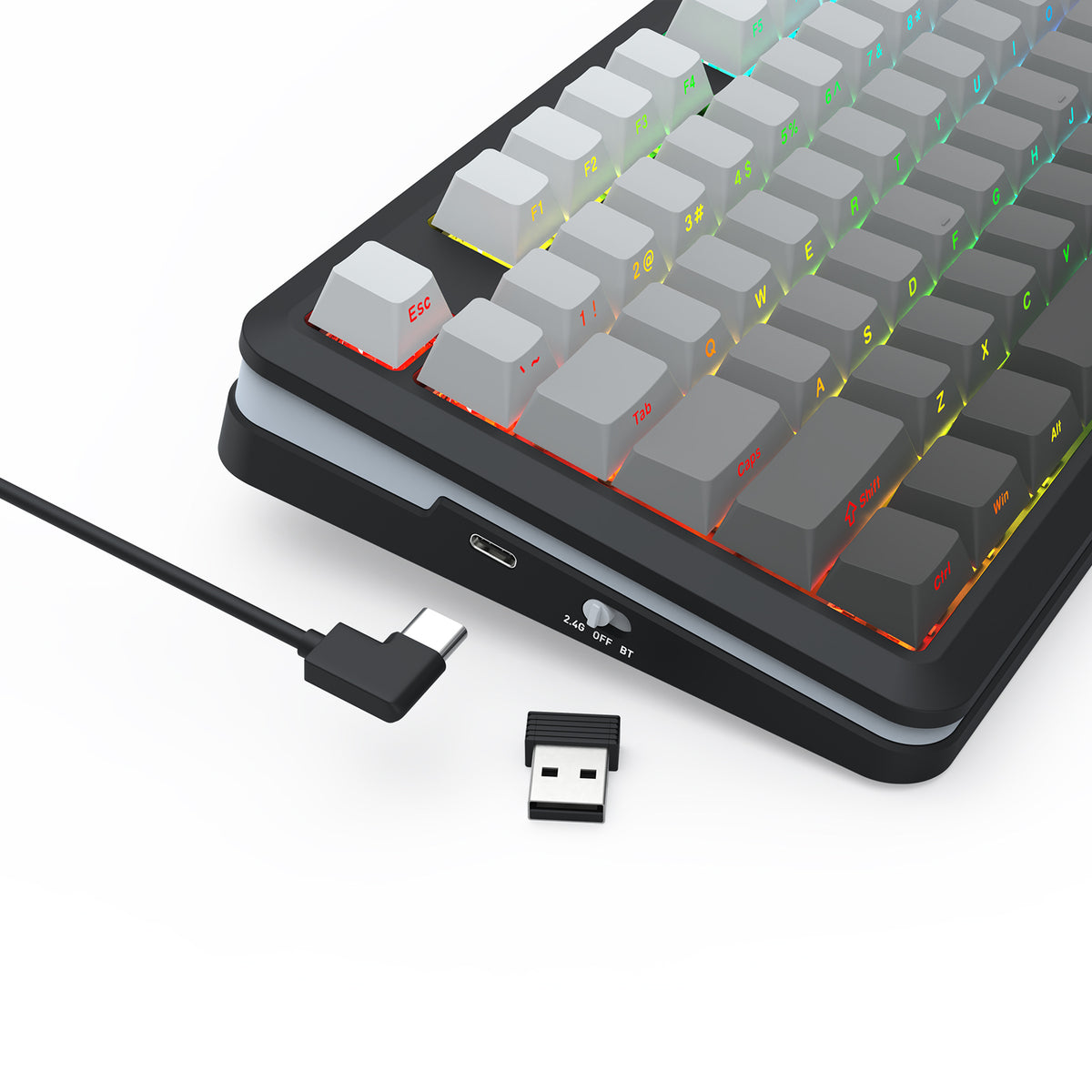 Redragon Cyrus Pro K681SP RGB Wireless 75% Hot-Swappable Gasket Mechanical Keyboard with Knob