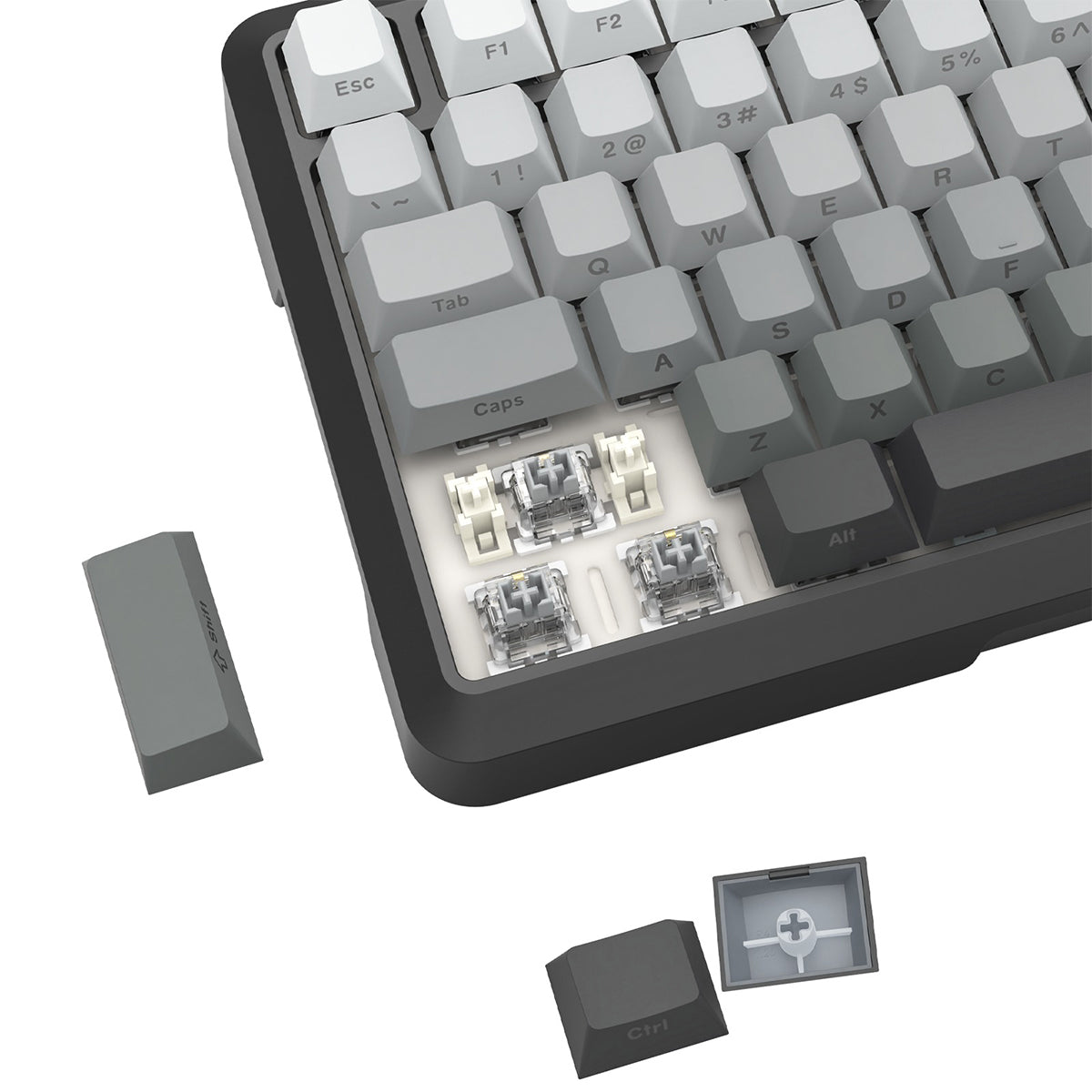 Redragon Bragi Pro Tri-Mode Wireless RGB Mechanical Keyboard (Gradient Gray) (K688SP-RGB-PRO)