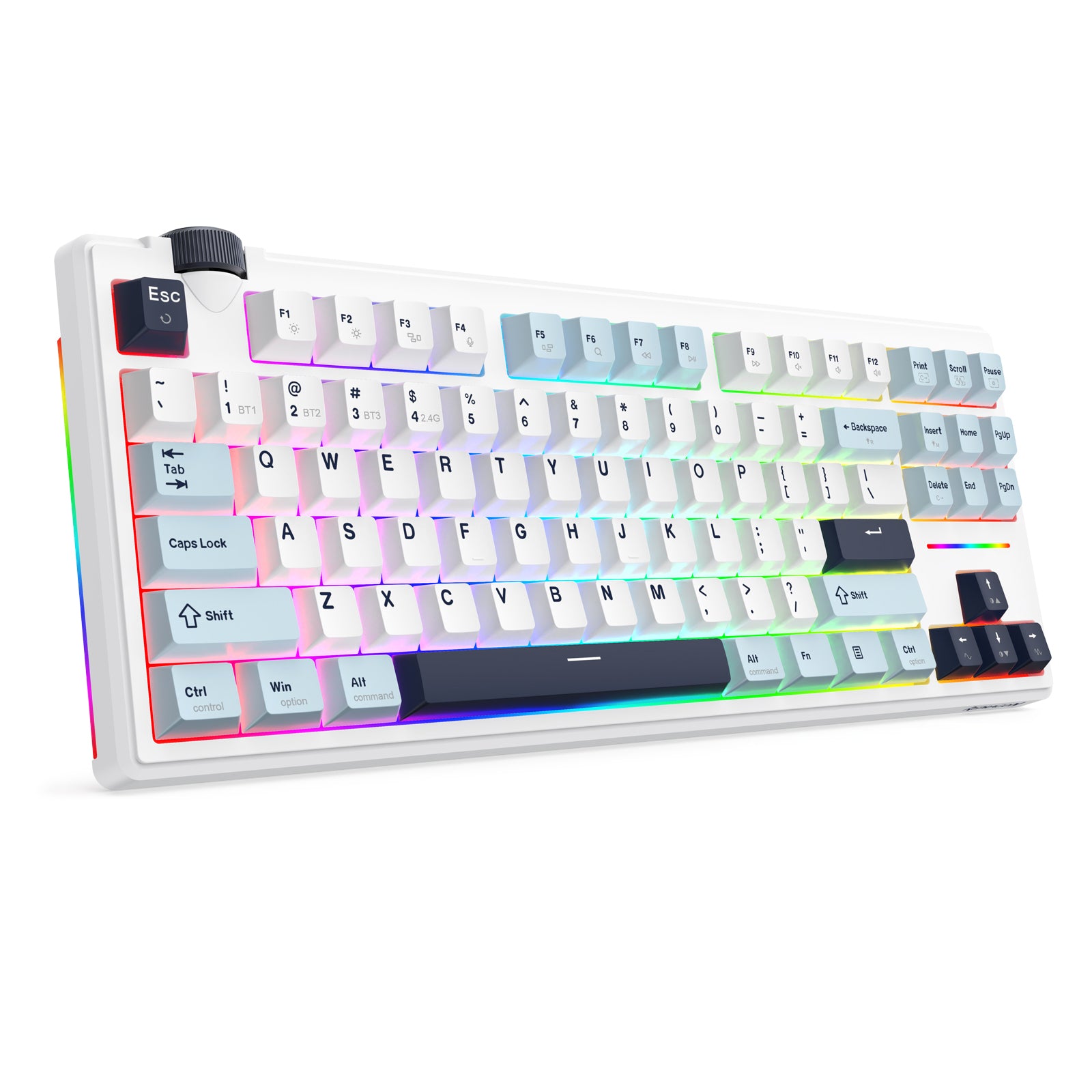 Redragon Cyclone Pro K716 RGB Hot-Swappable Gasket Mounted TKL Horizontal Knob Mechanical Keyboard