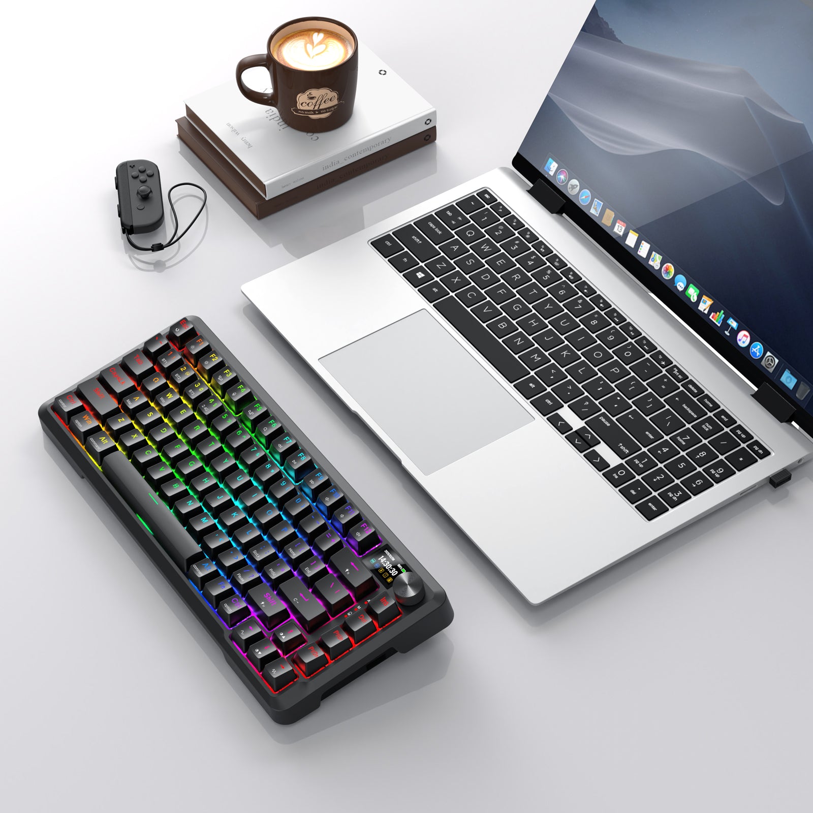 Redragon Behemoth K724-RGB-PRO Mechanical Keyboard with LCD Screen