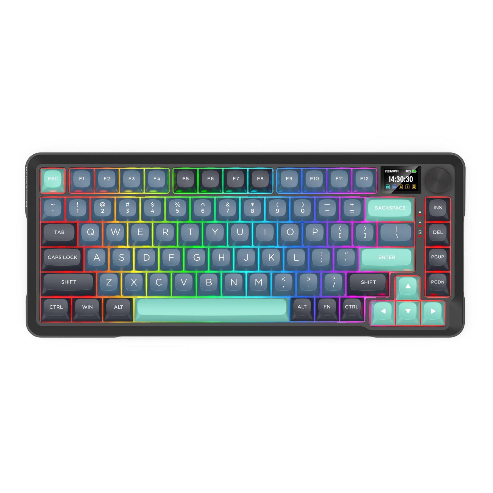 Redragon Behemoth K724GBG-RGB-PRO Mechanical Keyboard with LCD Screen