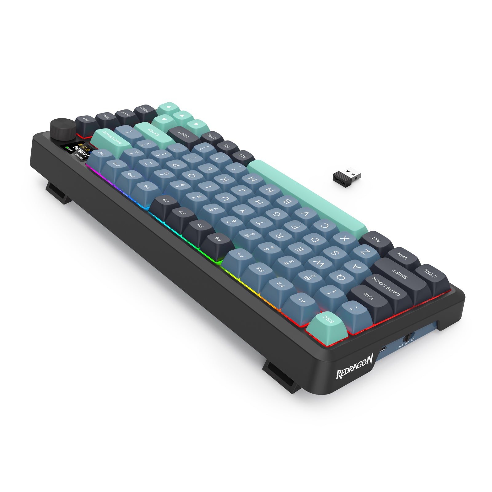 Redragon Behemoth K724GBG-RGB-PRO Mechanical Keyboard with LCD Screen