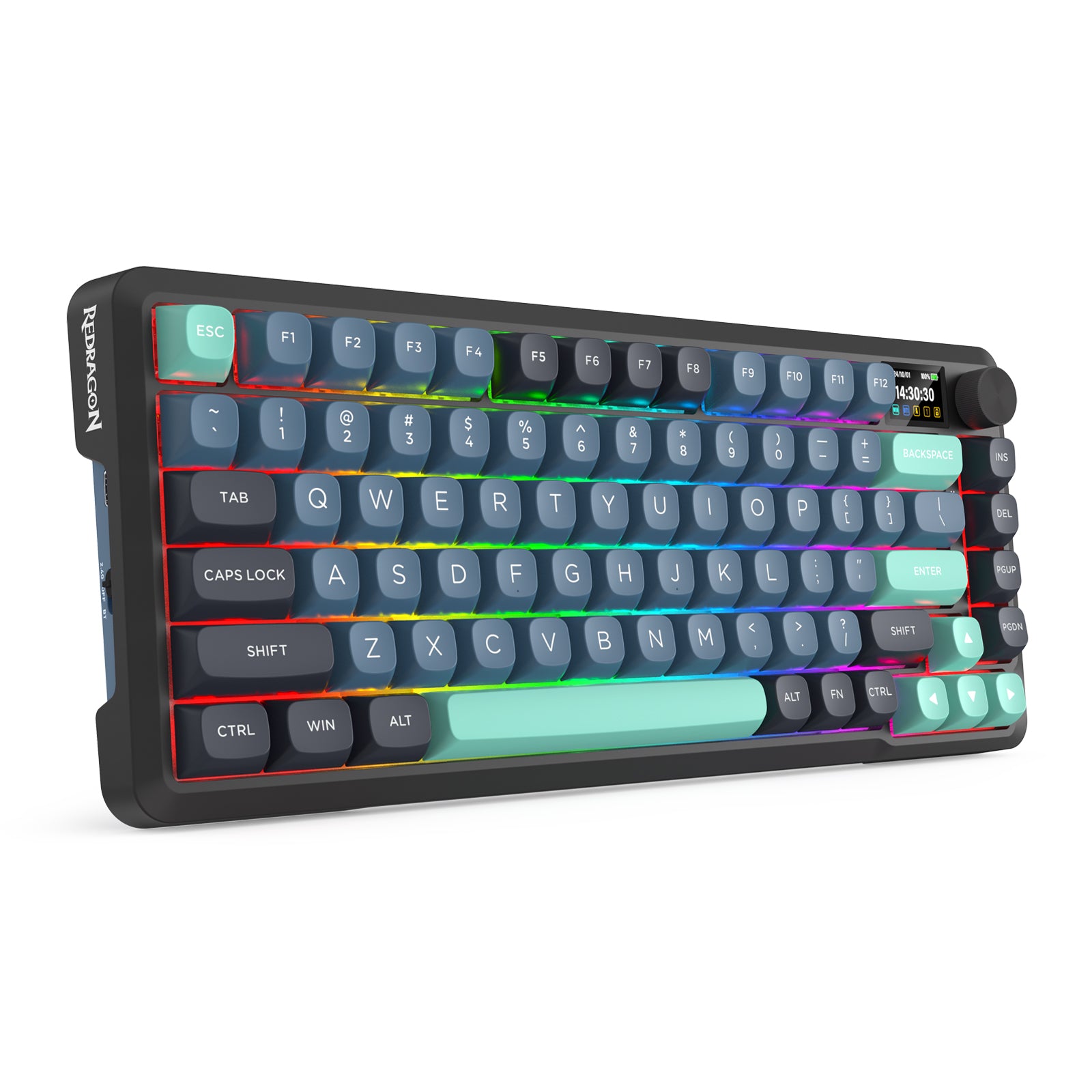 Redragon Behemoth K724GBG-RGB-PRO Mechanical Keyboard with LCD Screen