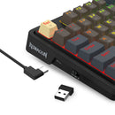 Redragon K728GGY-RGB-PRO Antonium 87 Keys 80% Gasket Mounted TKL Wireless Mechanical Keyboard