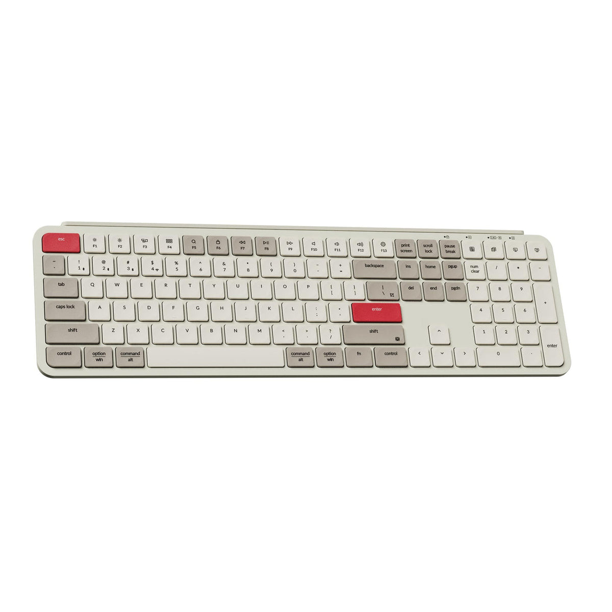 Keychron B6 Pro Ultra-Slim Compact Wireless Mechanical Keyboard (Retro Red) (B6P-K13)