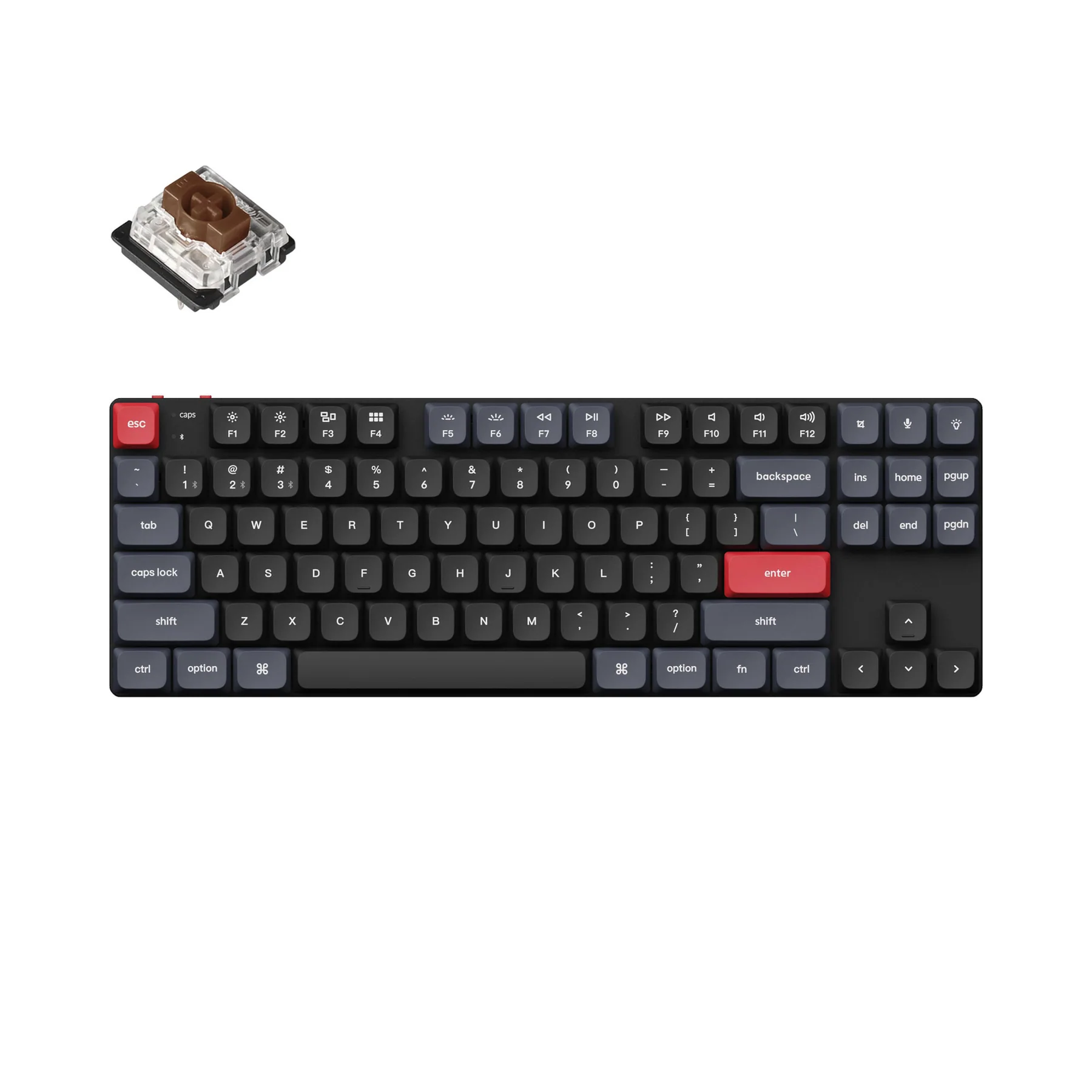 Keychron K1 Pro QMK/VIA Wireless Keyboard (Brown Switch) (K1P-A3)