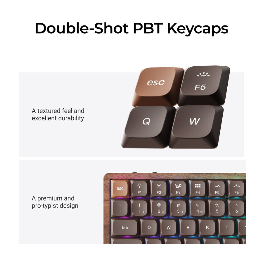 Keychron K3 Max QMK Wireless Hot-Swappable RGB Custom Mechanical Keyboard - All-Wood Special Edition