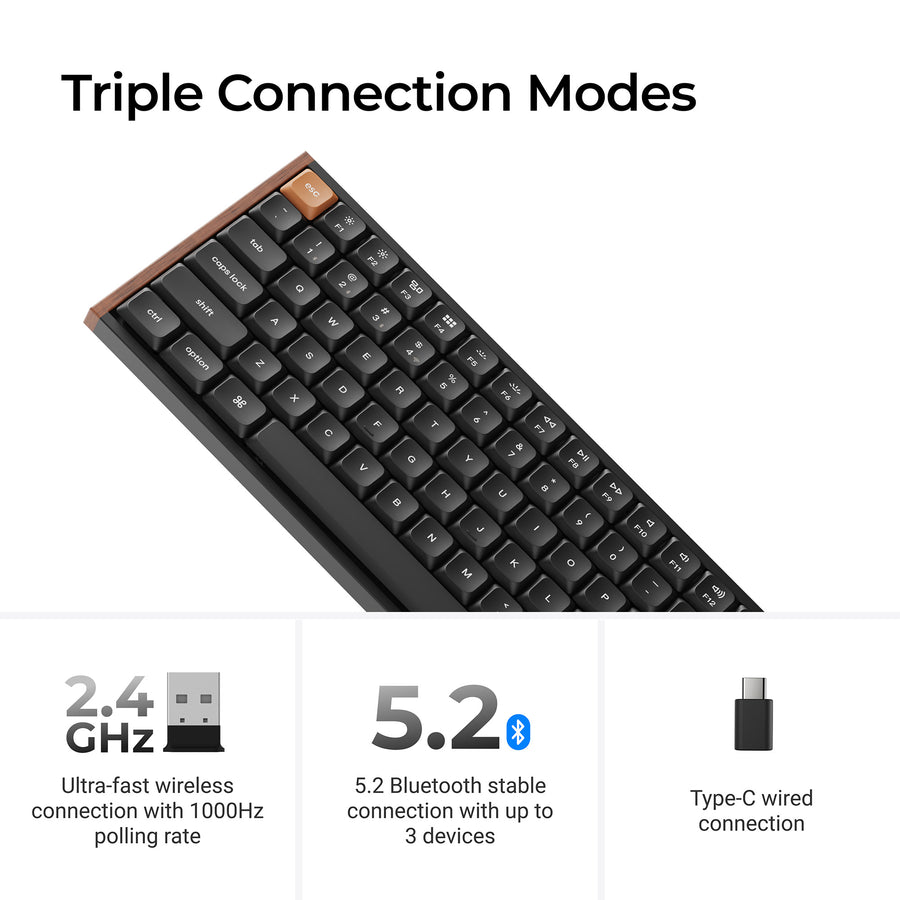 Keychron K3 Max SE QMK Wireless Hot-Swappable RGB Custom Mechanical Keyboard - Black