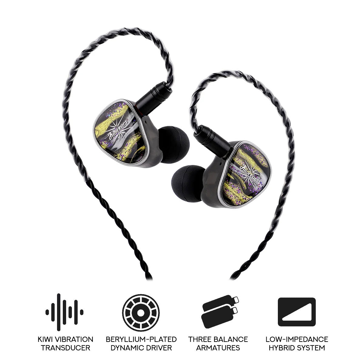 Kiwi Ears Etude Beryllium DD + 3BA + Vibration Transducer In-ear Monitor