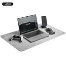Deltahub Minimalistic Felt Desk Pad Large - Light Grey