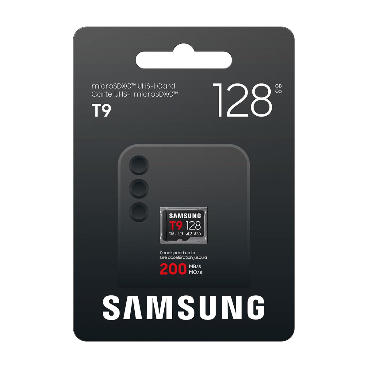 Samsung T9 UHS-I C10 U3 V30 A2 200MB/s Read microSDXC Card