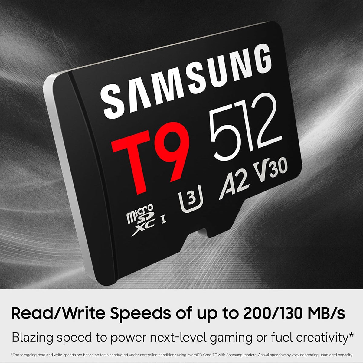 Samsung T9 UHS-I C10 U3 V30 A2 200MB/s Read microSDXC Card