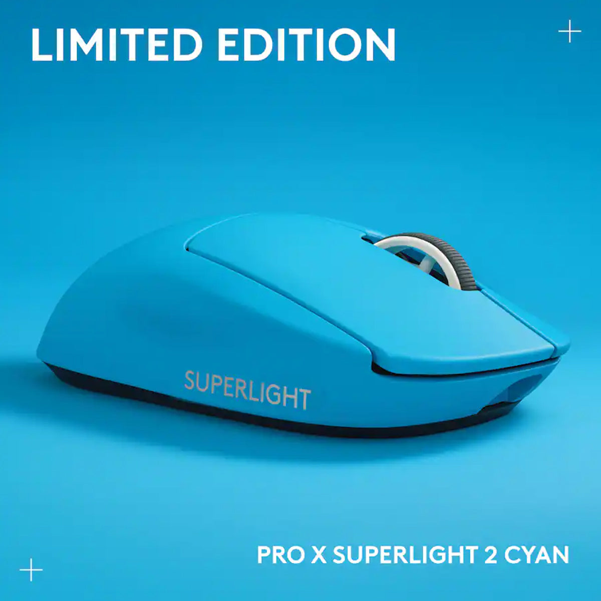 Logitech Pro X Superlight 2 Wireless Gaming Mouse (Cyan) (910-007696)