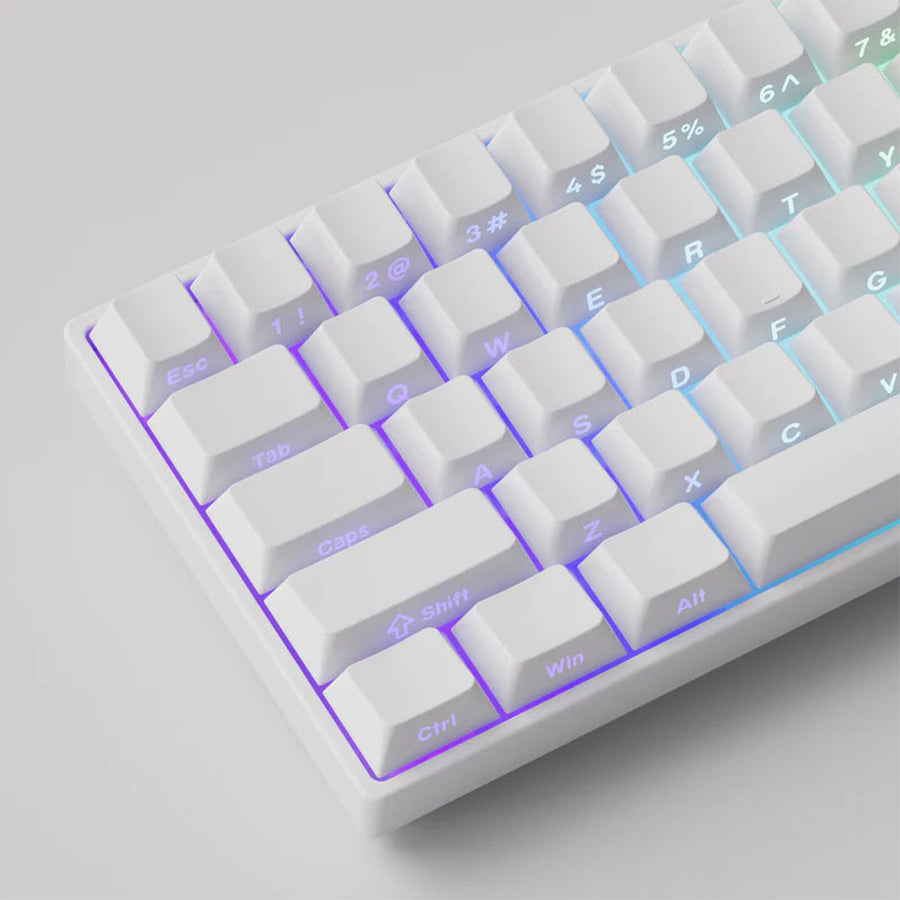 MonsGeek FUN60 Pro HE Shine-through White Wired RGB Magnetic Keyboard (Akko Glare Magnetic Switch)