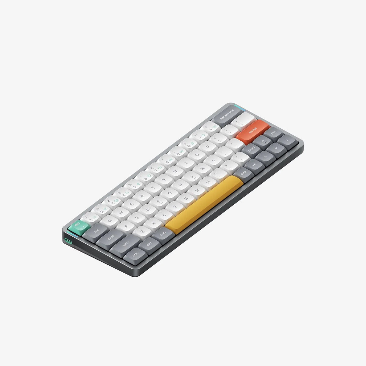 NuPhy Air60 V2 QMK/VIA Low-Profile Wireless Mechanical Keyboard - Lunar Gray