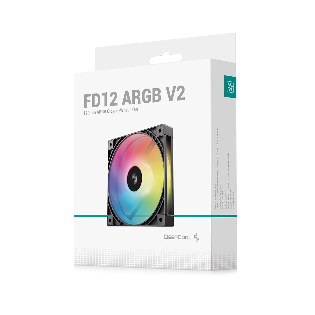 DeepCool FD12 ARGB V2 120mm Closed-Wheel Cooling Fan - Single Pack