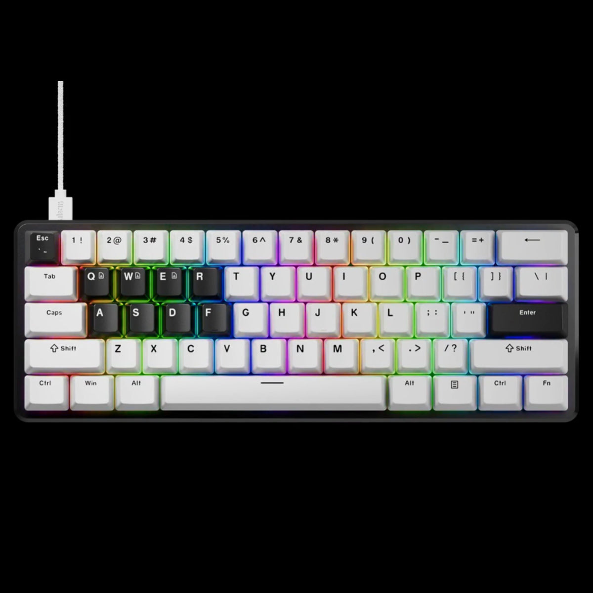 Pulsar PCMK 3 HE 60 ANSI Hall Effect Magnetic Gaming Keyboard (White) (PCMK3HE601W)