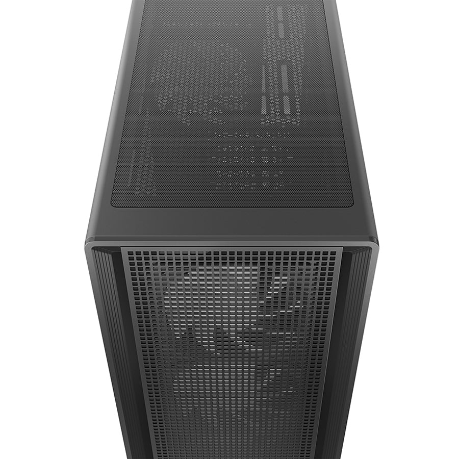 DeepCool CC550 4F Tempered Glass High-Airflow Mid-Tower ATX PC Case (Black) (R-CC550BKANA4-G)