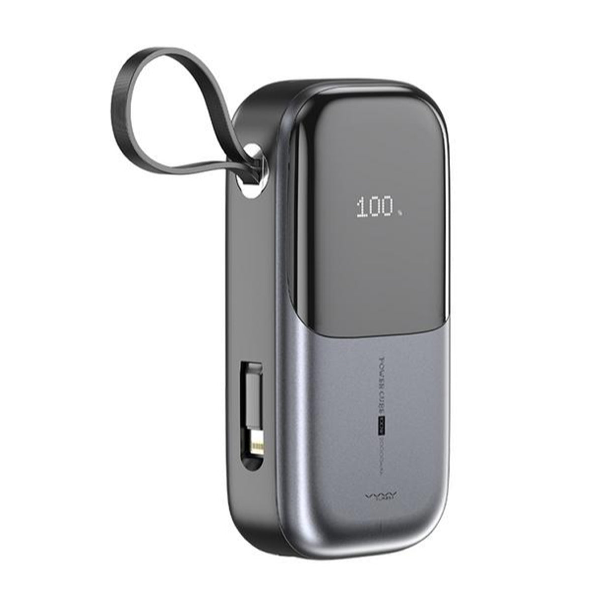 Vyvylabs Power Lite Digital Display Power Bank 20000mAh 65W with C+L Fast Charging Cable