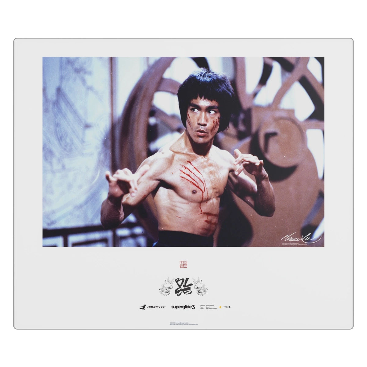 Pulsar Superglide 3 Premium Glass Mousepad XL (Bruce Lee 85th Anniversary Limited Edition)