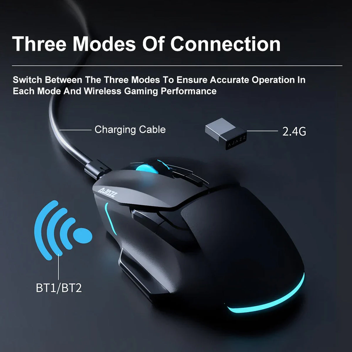 Ajazz AJ039 Tri-Mode Gaming Mouse