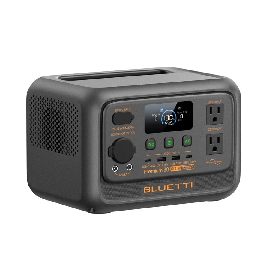 BLUETTI Premium 30 V2 Portable Power Station | 320Wh LiFePO4 Battery | 600W AC Output & 140W USB-C