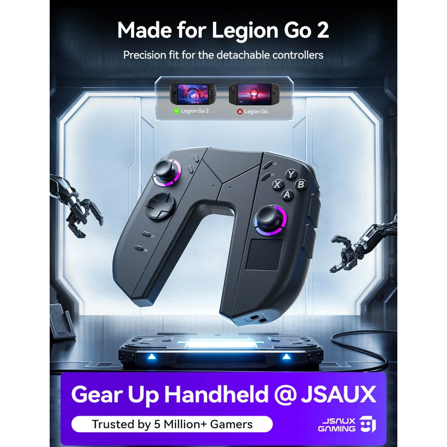 JSAUX JoyVerse Charging Grip for Lenovo Legion Go 2 (Black) (GP0512)