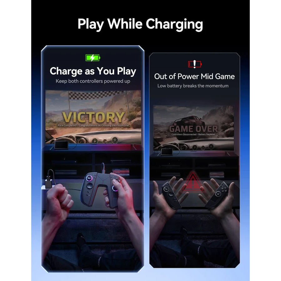 JSAUX JoyVerse Charging Grip for Lenovo Legion Go 2 (Black) (GP0512)