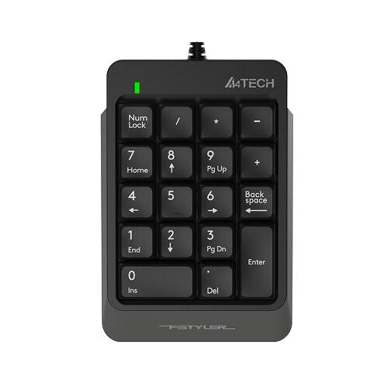 A4Tech FK13M FStyler Sleek Numeric Keypad (Black) + 70cm Retractable Cable