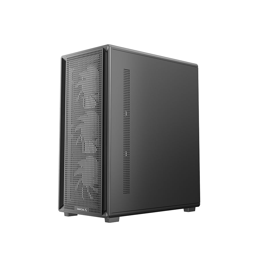 DeepCool CC550 4F Tempered Glass High-Airflow Mid-Tower ATX PC Case (Black) (R-CC550BKANA4-G)