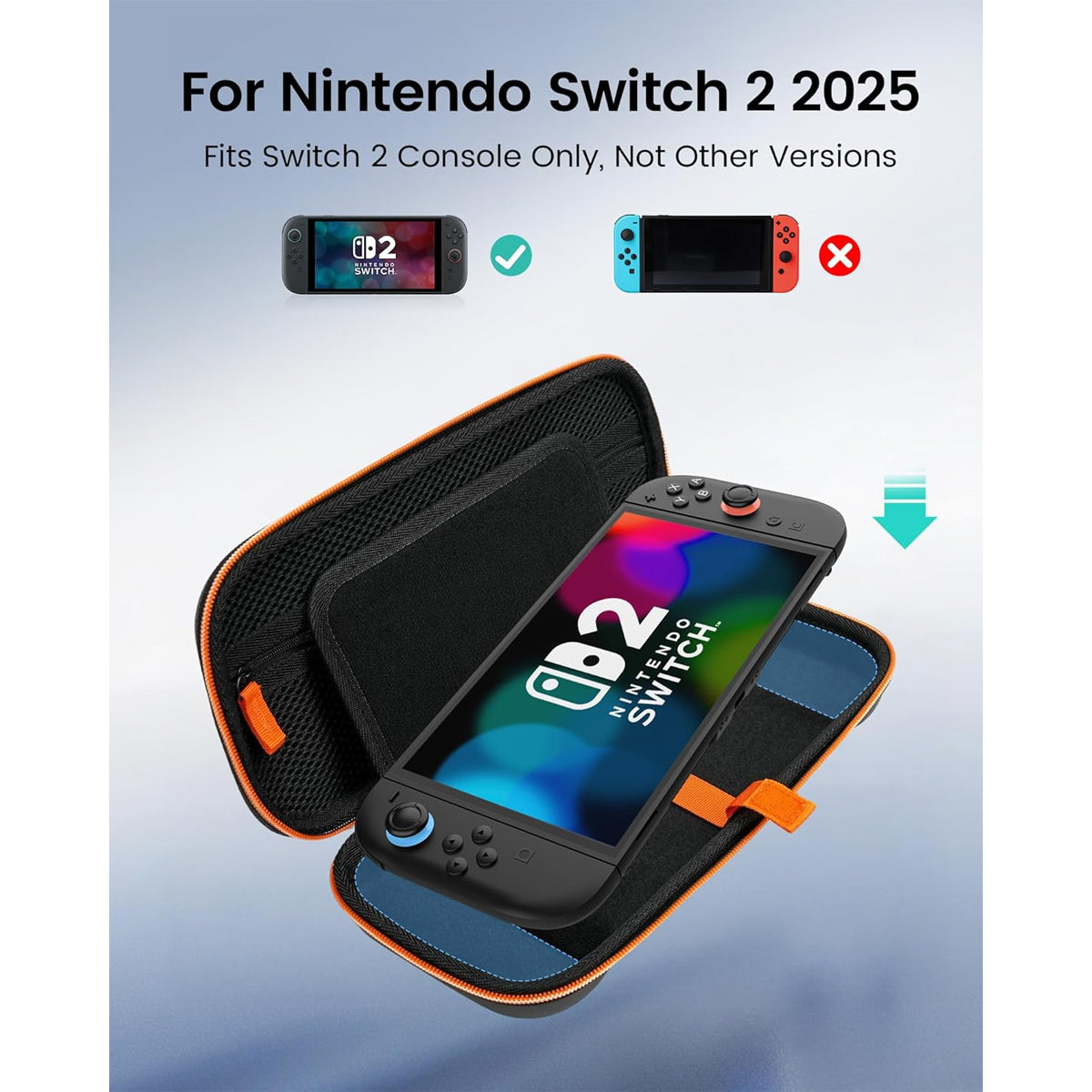 Transnovo Cross-grain PU leather Travel Carrying Case for Nintendo Switch 2
