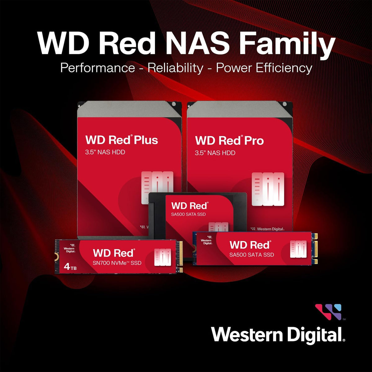 WD Red Pro 3.5" SATA NAS Hard Drive (12TB, 14TB, 16TB) (WD122KFBX, WD142KFGX, WD161KFGX)