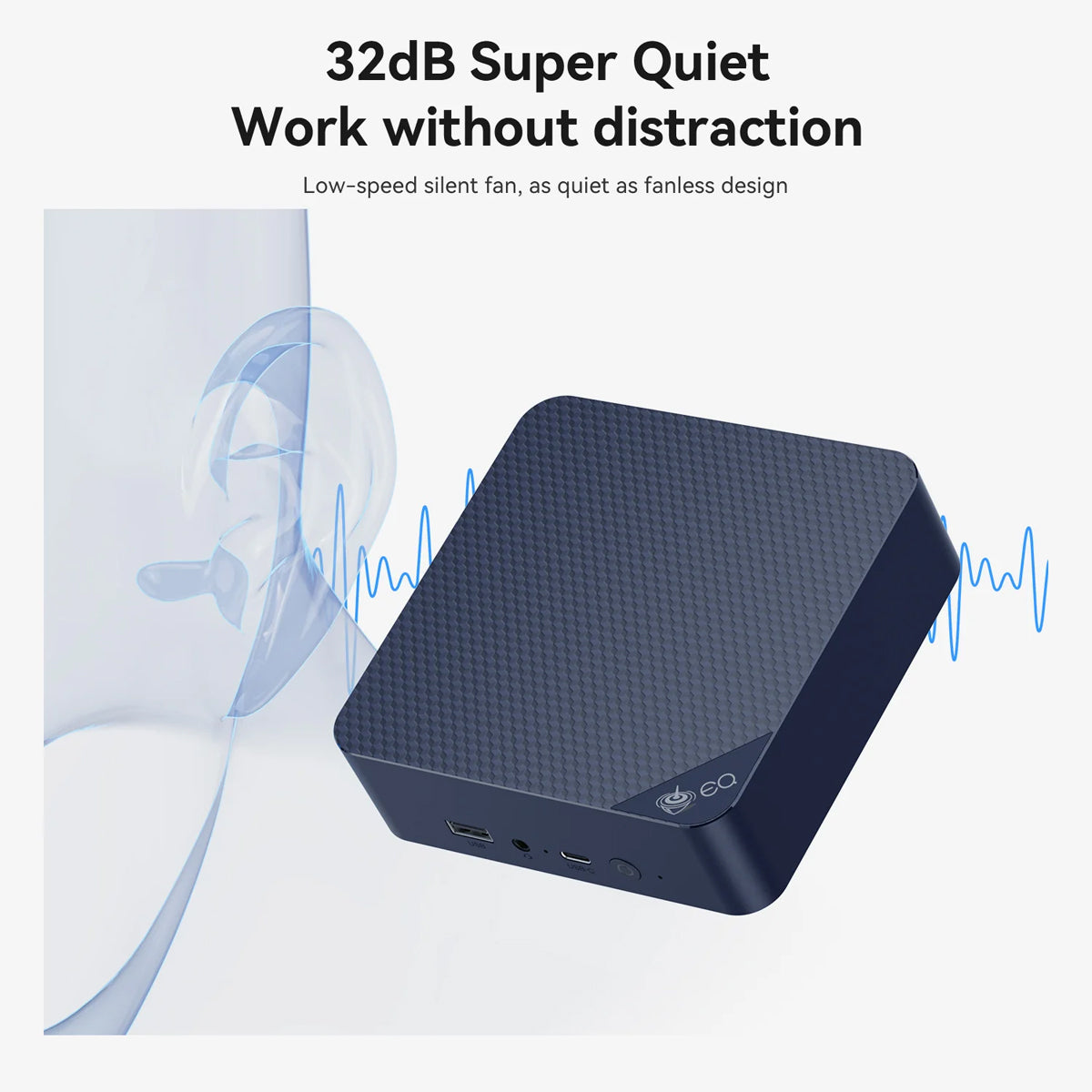 Beelink EQ14-D4 Intel Twin Lake N150 16GB RAM 500GB SSD Windows 11 Home Mini PC (Navy Blue)