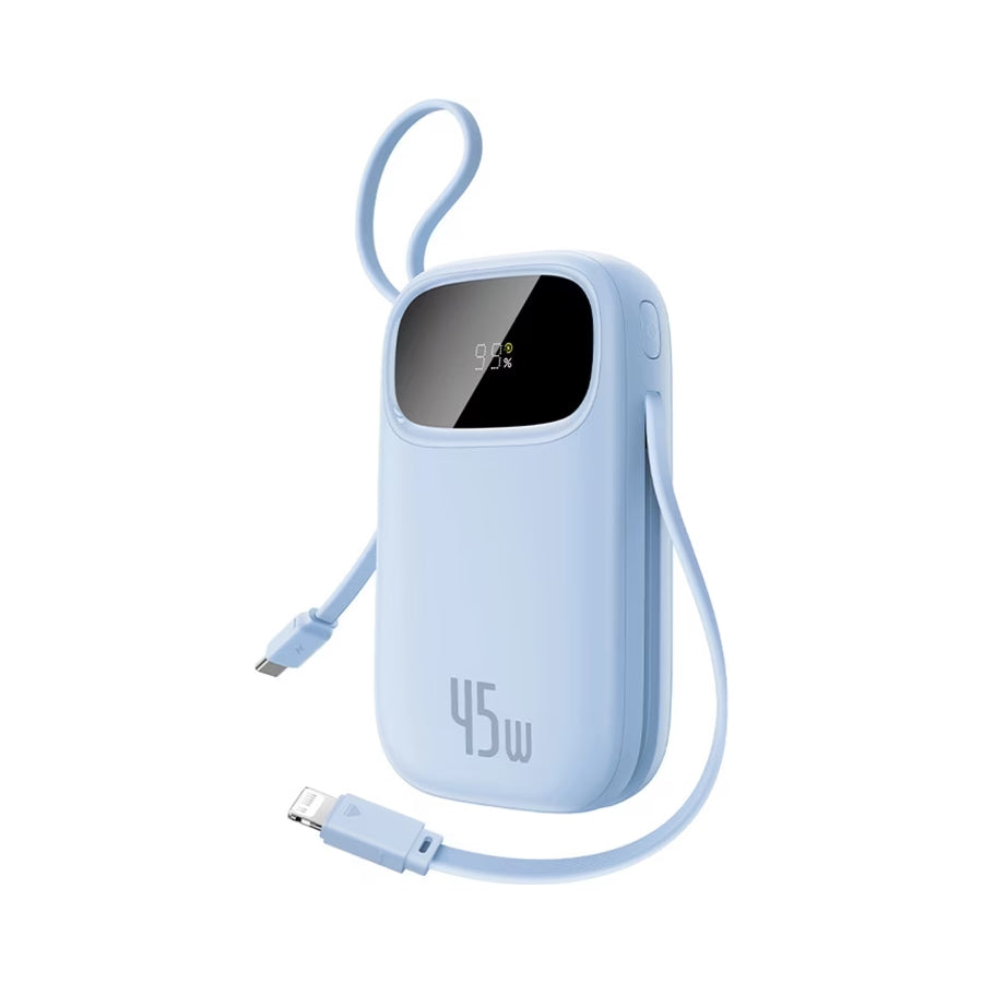Baseus EnerFill FC31 Qpow 3 Digital Display Power Bank with Built-in USB-C + iP Cable 20000mAh 45W