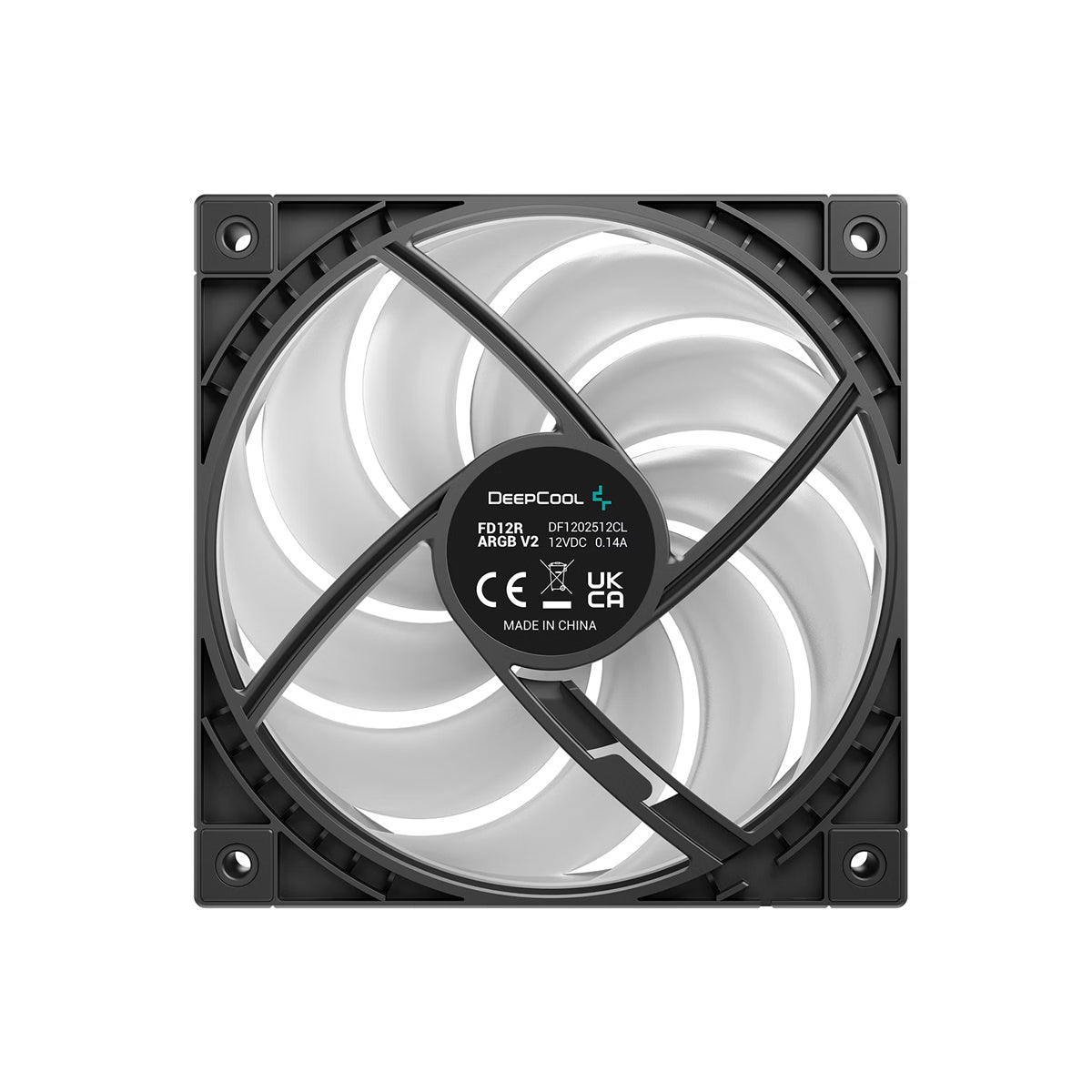 DeepCool FD12R ARGB V2 120mm Closed-Wheel Reverse Cooling Fan - Single Pack