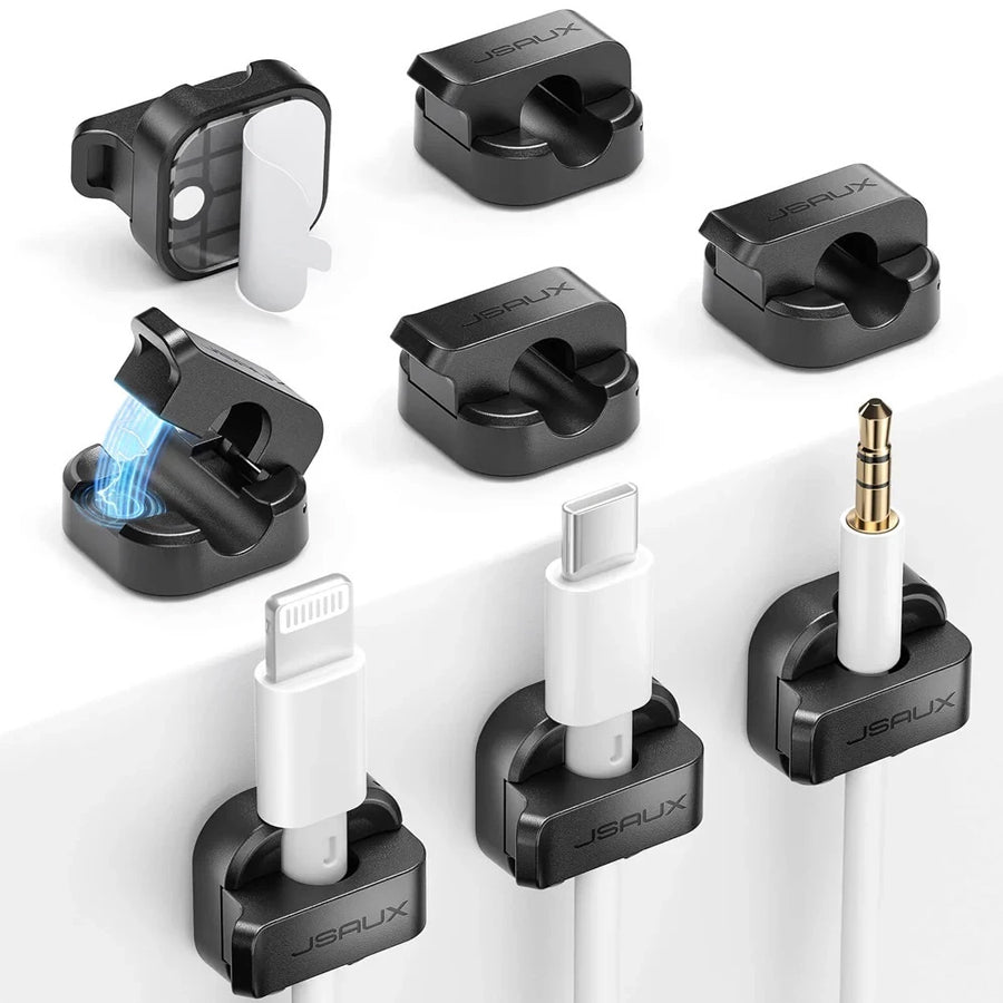 JSAUX Magnetic Cable Clip 8 pcs (Black) (GP0601)
