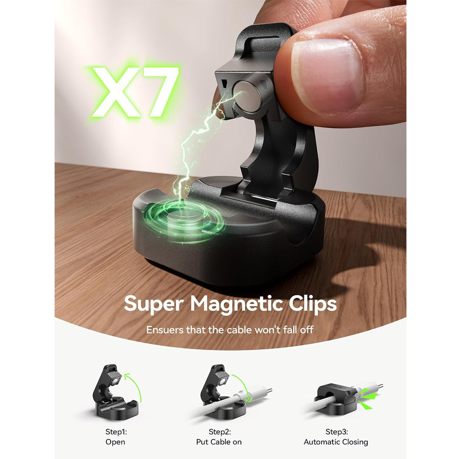 JSAUX Magnetic Cable Clip 8 pcs (Black) (GP0601)