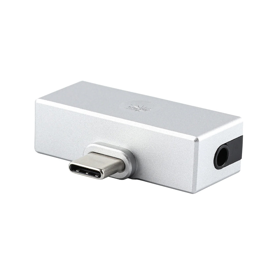 Kiwi Ears Allegro Mini USB-C to 3.5/4.4mm Adapter Built-in DAC/Amp Chip (Silver)