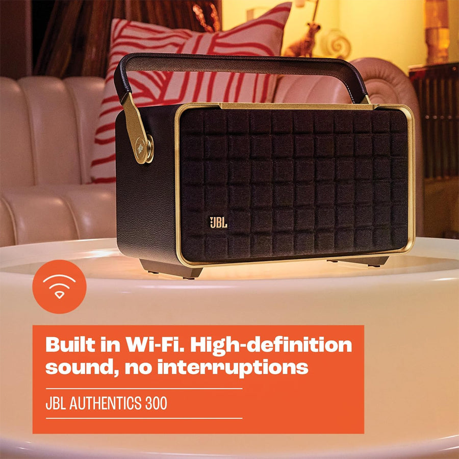 JBL Authentics 300 Portable Smart Home Speaker with WiFi/ Bluetooth & Voice Assistants