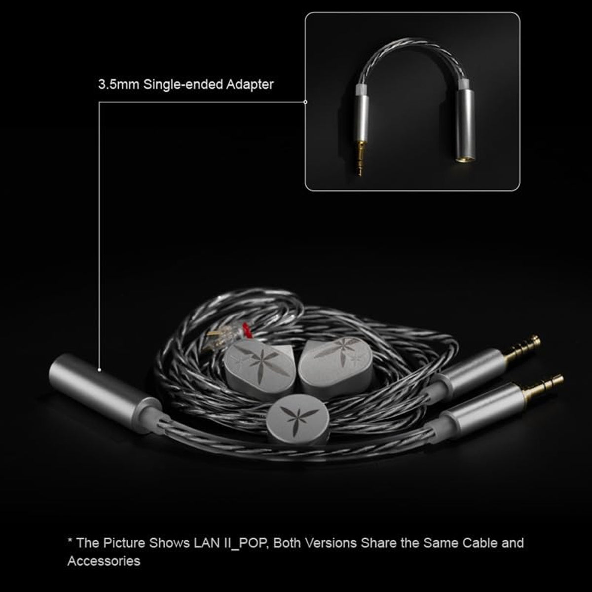 Moondrop LAN II REF HiFi In-ear Earphones with 4.4mm 3.5mm Plug 0.78mm Interchangeable Cable Design