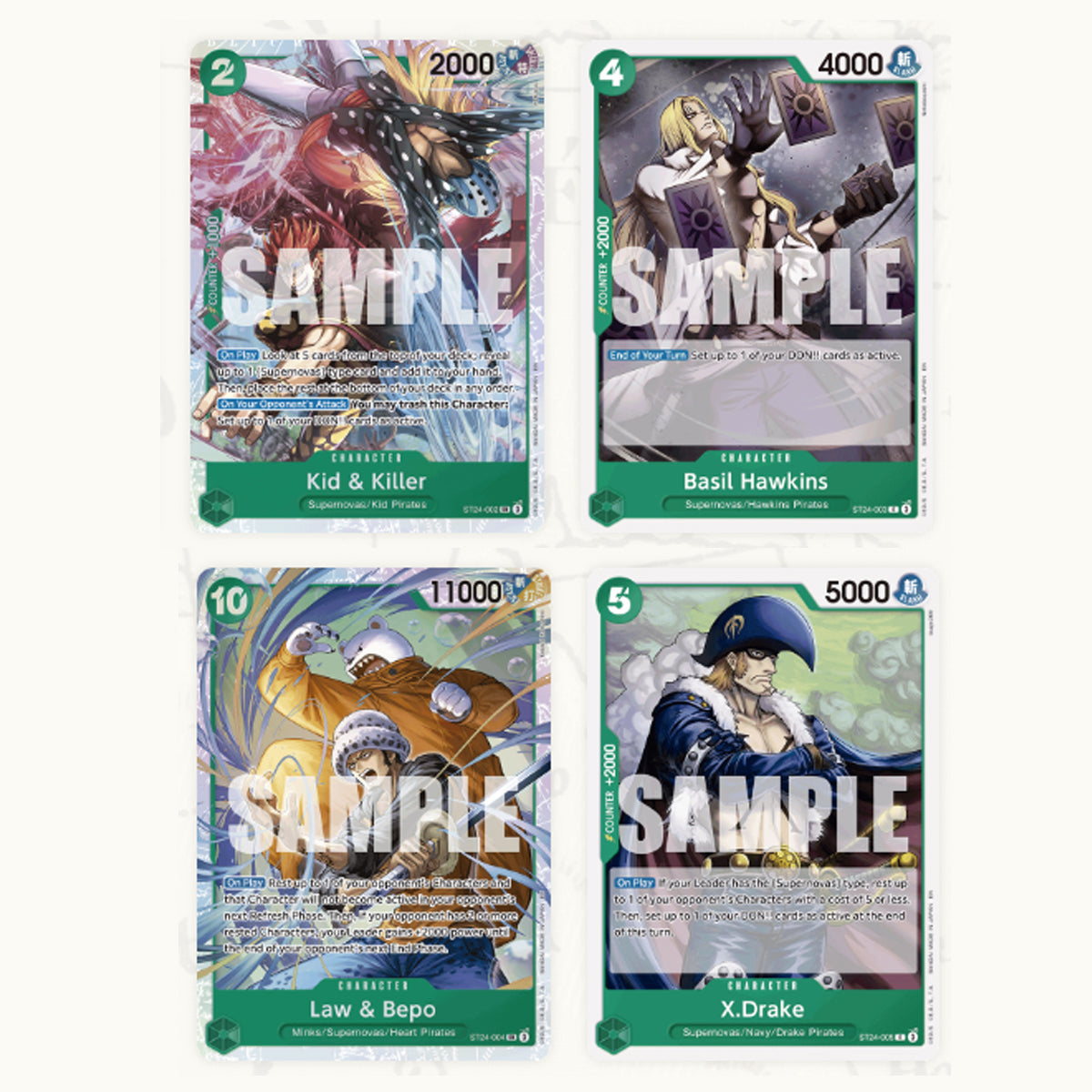 One Piece Card Game Starter Deck Green Jewelry Bonney (ST-24)