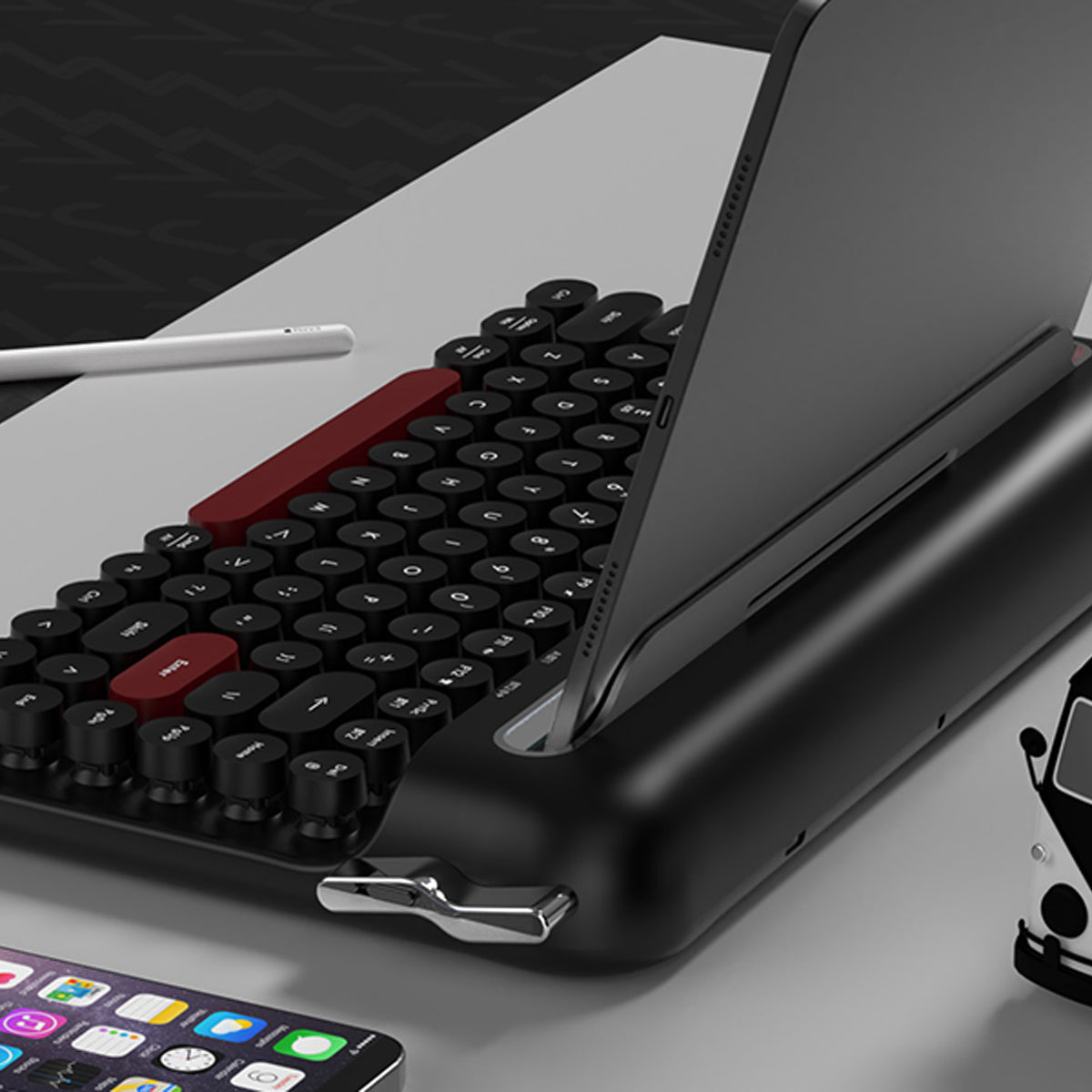 Ajazz AF84 Dual-Mode 84-Keys Membrane Keyboard (Black/Red)