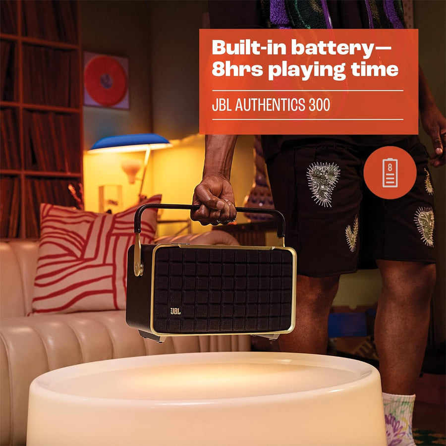 JBL Authentics 300 Portable Smart Home Speaker with WiFi/ Bluetooth & Voice Assistants