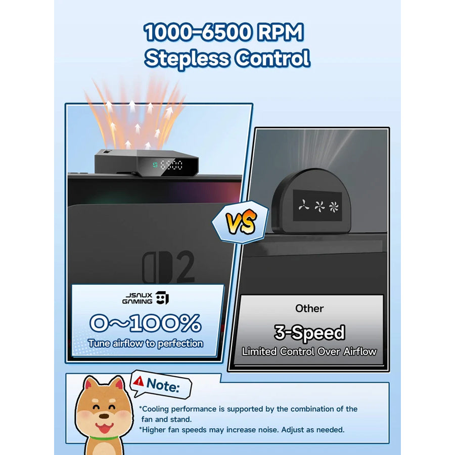 JSAUX Intelligent Cooling Platform for Nintendo Switch 2 (Black) (GP0203)