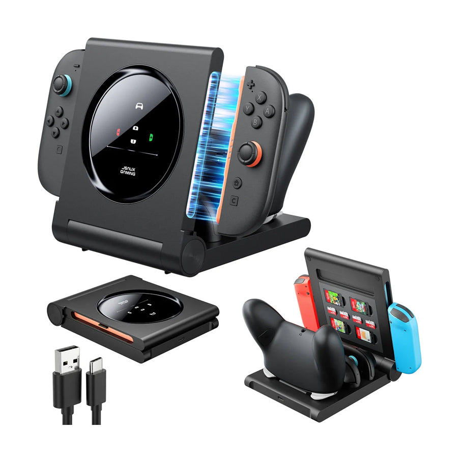 JSAUX Multi-Controller Energy Station for Nintendo Switch (Black) (GP0507)