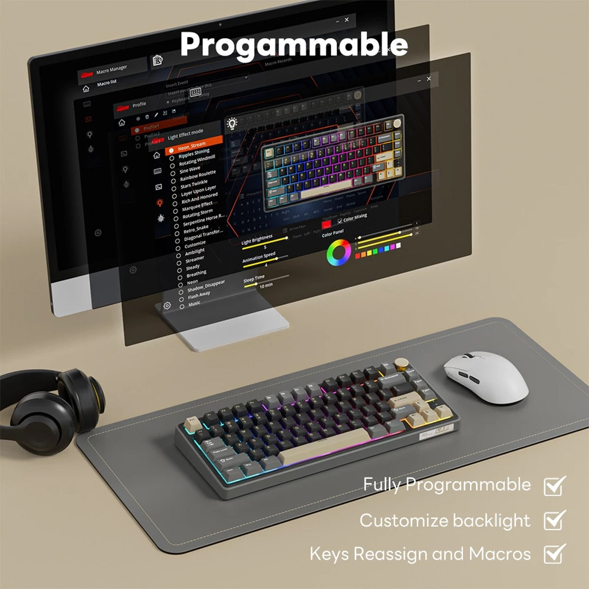Royal Kludge R75Pro QMK Tri-Mode RGB 80 Keys Hot-Swappable Keyboard