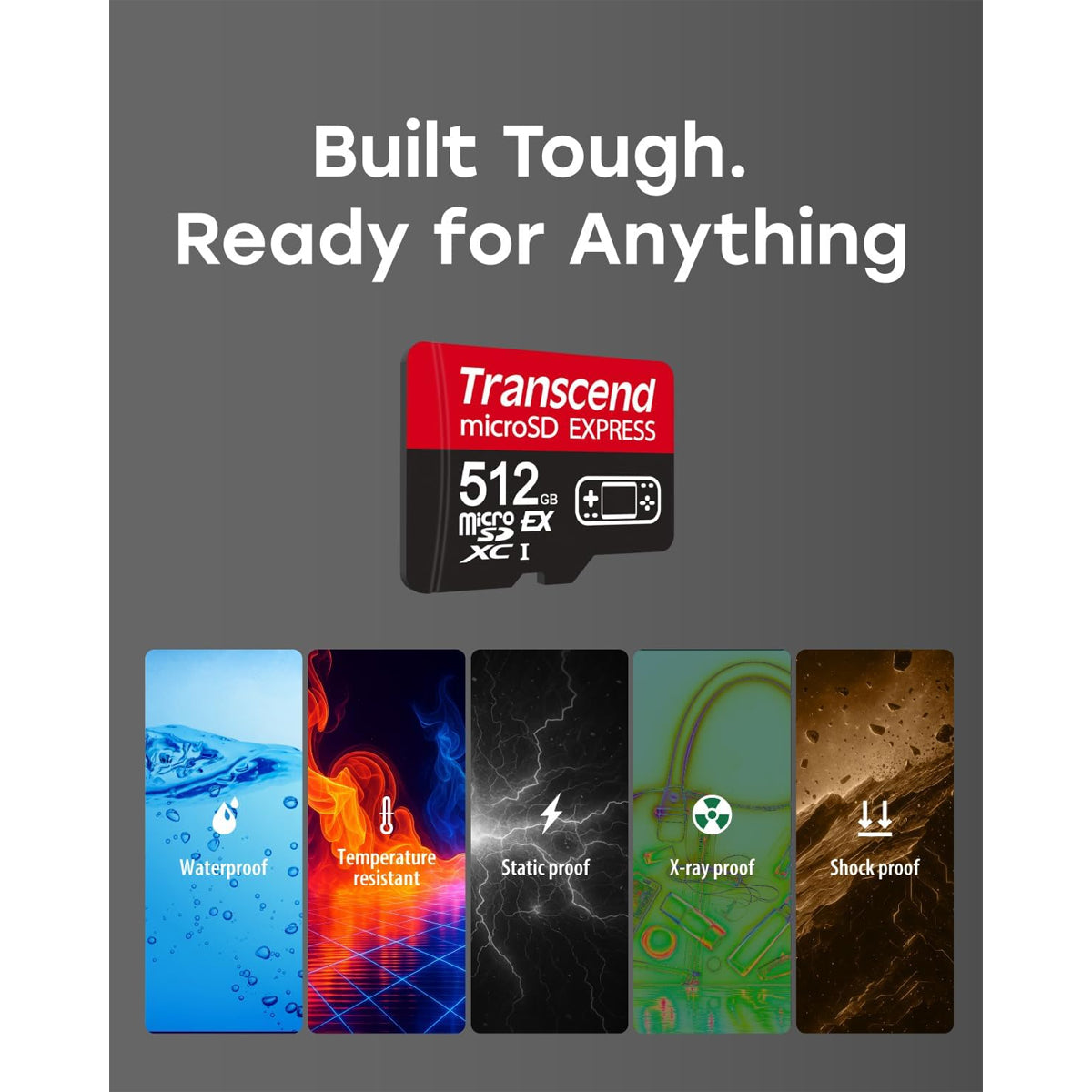 Transcend 256GB MicroSD Express XC-I U3 V30 A1 900MB/s Read Memory Card For Nintendo Switch 2