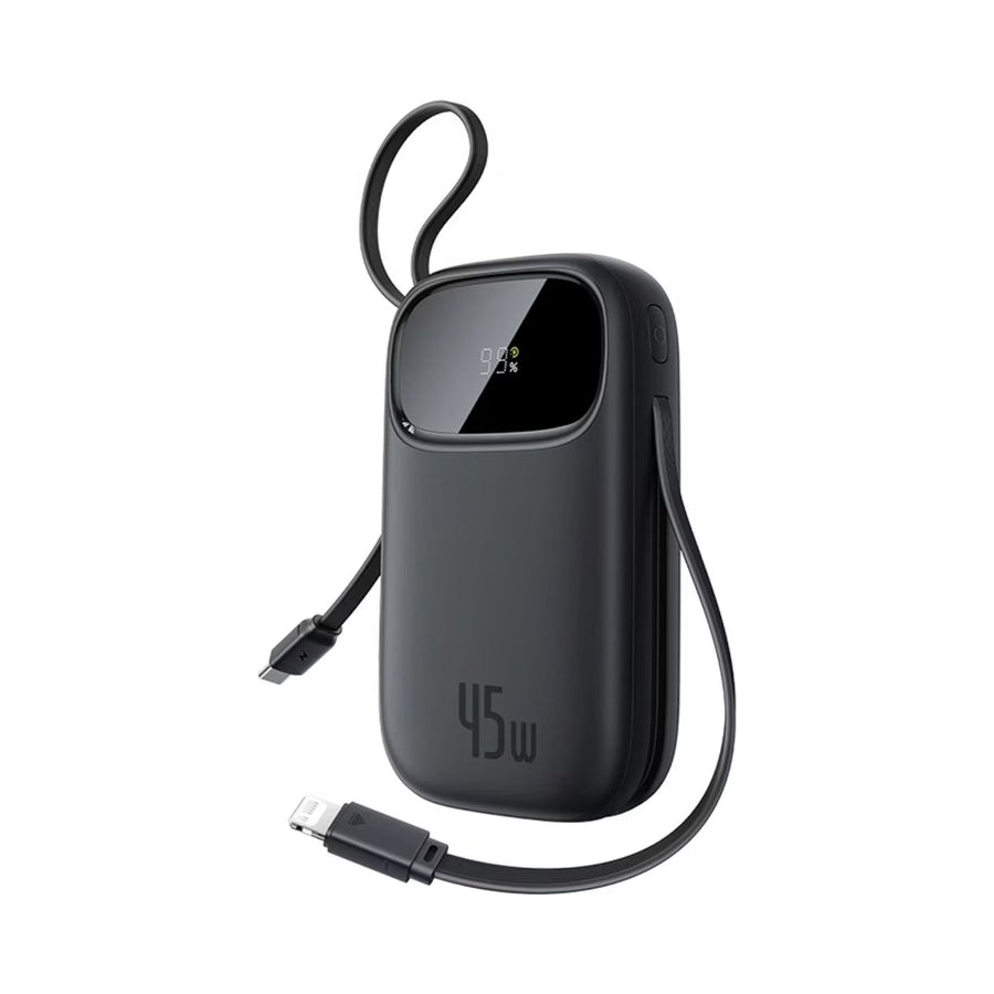 Baseus EnerFill FC31 Qpow 3 Digital Display Power Bank with Built-in USB-C + iP Cable 20000mAh 45W