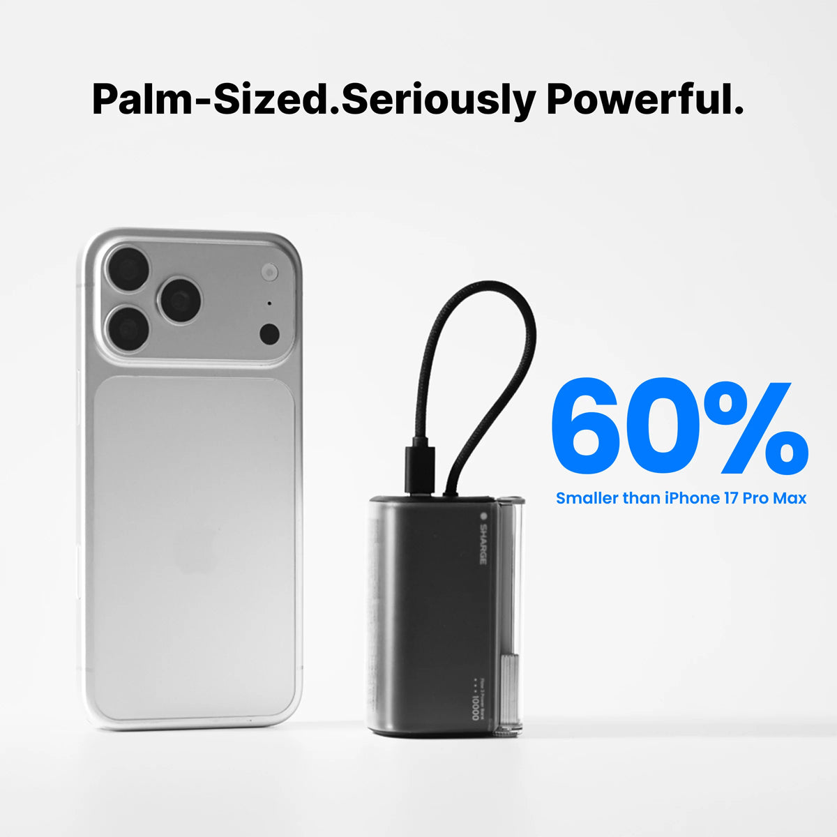 Sharge Flow 3 Power Bank 10000mAH 45W with Built-in USB-C Cable