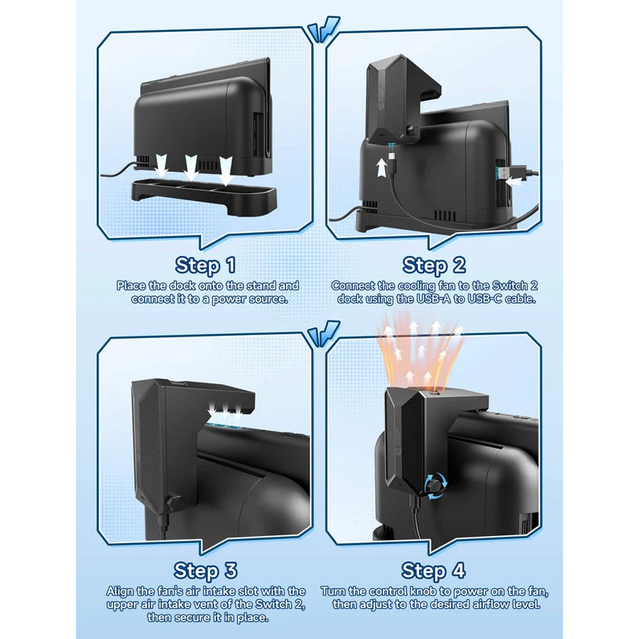 JSAUX Intelligent Cooling Platform for Nintendo Switch 2 (Black) (GP0203)